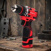 Perceuse sans fil ADTO 16V sans balais, mandrin sans clé, couple élevé 55 Nm, vitesse variable, batterie au lithium pour assemblage professionnel