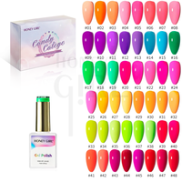 Kit de vernis à ongles en gel UV LED HONEY GIRL 48 couleurs, 15 ml, écologique, végan, couleurs fluorescentes néon pour salon et usage domestique