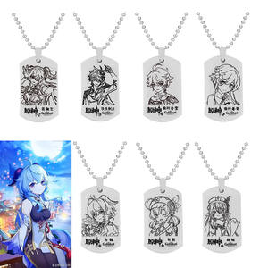 Juego de Anime <span class=keywords><strong>Genshin</strong></span> <span class=keywords><strong>Impact</strong></span> collares Zhongli Xiao Hutao Keqing Halloween Moda hombre mujer Cosplay accesorios regalos - Product Image 1
