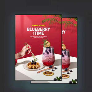 Caja de Luz LED Ultrafina de Pared, <span class=keywords><strong>Cartel</strong></span> de Vidrio Templado para Letreros Electrónicos Personalizados, Menú <span class=keywords><strong>Luminoso</strong></span> - Product Image 2