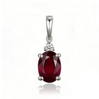 Pendentif classique en or massif 10K/14K/18K avec diamant de laboratoire, cadeau de fiançailles, diamant de naissance de janvier, ovale, tendance, pour pull
