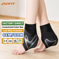 Attelle de cheville à compression avec logo personnalisé, respirante, élastique, réglable, stabilisatrice avec fermeture auto-agrippante pour la protection de la cheville