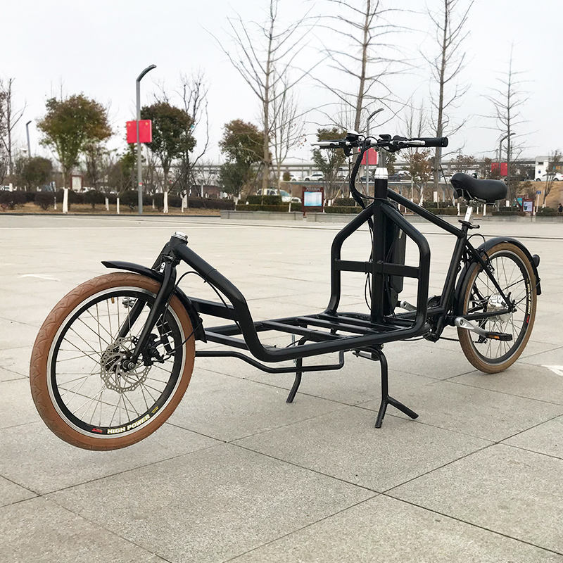 2輪貨物自転車 ウッドボックストライシクル 250W・6速・150kg積載可