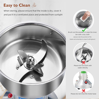 Moulin à épices électrique portable de 500 g pour cuisine, aliments secs, herbes, sel, céréales – Vente en gros