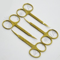 Ciseaux à cuticules professionnels en acier inoxydable de qualité chirurgicale, courbés, pour droitiers, pointe affûtée, pour ongles, cheveux, barbe, maquillage