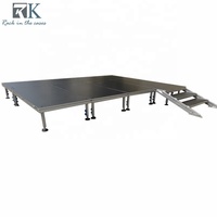 Plateforme mobile d'exposition en treillis d'aluminium portable 1x1m pour événements en extérieur