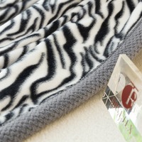 Couverture en fourrure de lapin imprimé zèbre noir et blanc, douce et moelleuse, motif animalier, pour lit, canapé, textile d'hiver, vente en gros