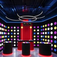 Lampe murale LED RGB à ondes acryliques, contrôle tactile, lampe d'ambiance inductive pour la décoration moderne de salle de jeux, bar, club