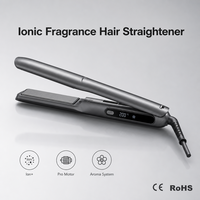Lisseur ionique professionnel avec diffusion de parfum, coiffage en une seule passe, chauffe rapide PTC, 230 ° C, Affichage LED, 100-240V