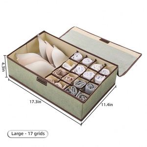 Boîte de rangement pliable pour vêtements domestiques, organisateur multifonction de haute qualité pour sous-vêtements et chaussettes, boîte de rangement pour armoire avec couvercle - Product Image 2