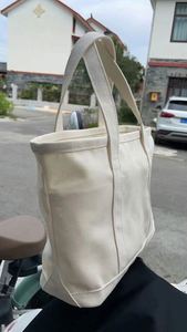 Embroidery Cotton Canvas Reusable Customized Letter Logo Two-Tone Accent Sporty Gusseted Tote <b>Bag</b> With Pocket - Product Image 3