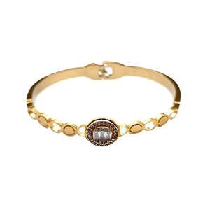 Bracelet de mode en acier inoxydable 316L plaqué or PVD, bijoux durables et résistants - Product Image 2