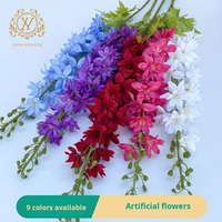 Guirlande florale artificielle en tissu de soie de 110 cm, pour décoration de plafond, idéale pour les salles de mariage et les zones d'accueil