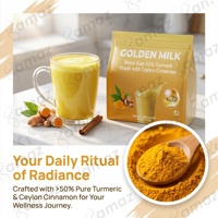 Poudre de thé au lait de curcuma Amaz OEM sous marque privée avec gingembre et cannelle de Ceylan – Mélange Golden Latte