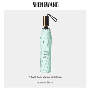 Parapluie noir unisexe de style Morandi, protection contre le soleil et la pluie, anti-UV, double usage - Product Image 6