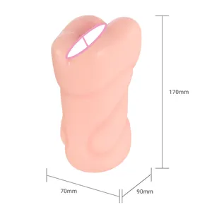 Alat masturbasi pria tekstur realistis Anus Vagina asli mainan seks seks Vagina saku lengan stimulasi Penis untuk pria
