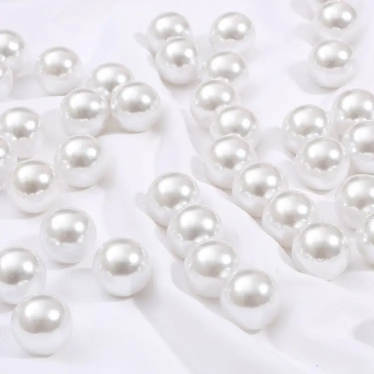 Loose ABS Imitation Pearl 1.5-10mm White And Beige Color Plastic Decoration Pearl For DIY Garment beads