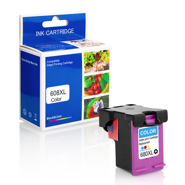 Supercolor 680 Black Ink Cartridge XL for HP Deskjet 1518 115 1118 2135 2138 3635 3636 3638 Printer