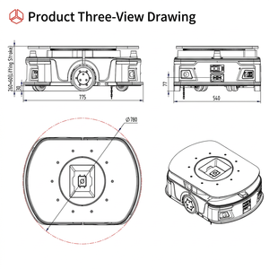 Robot <span class=keywords><strong>AGV</strong></span> para Almacén con Navegación Láser SLAM para Carga, Descarga y Manejo Automático de Materiales VMR-FR3400L - Product Image 3