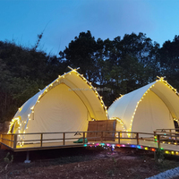 Tente de safari de haute qualité de 35 mètres carrés, tente de camping pour glamping