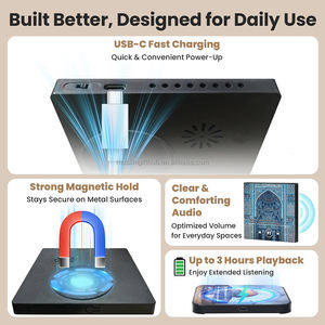 Haut-parleur Bluetooth personnalisable avec photo et audio, Coran et horaires d'Azan, aimant de réfrigérateur avec Dua et Surah, aimant Coranique avec Coran complet - Product Image 4