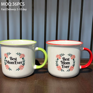 Tasses à café en céramique émaillée personnalisables en gros, impression personnalisée avec boîte cadeau pour la fête des pères, la fête des mères, anniversaire - Product Image 2