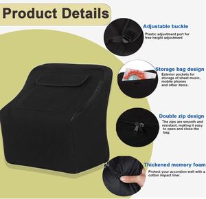 Bolsas para Acordeón, Estuche para Acordeón, para Transportar Fácilmente Instrumentos Musicales, para Acordeones de Piano de 48-120 Bajos - Product Image 3
