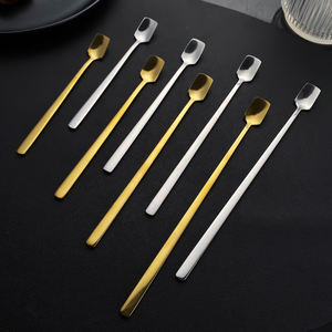 Agitadores <span class=keywords><strong>de</strong></span> café <span class=keywords><strong>de</strong></span> acero inoxidable, cucharas mezcladoras para bebidas, palitos agitadores <span class=keywords><strong>de</strong></span> cóctel, cuchara <span class=keywords><strong>de</strong></span> barra, cucharaditas largas para agitar - Product Image 3