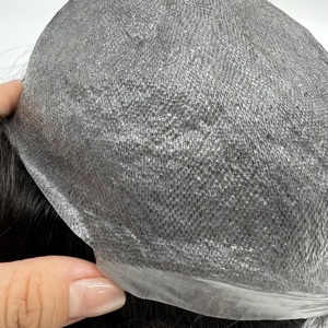 Sistema di Capelli Ultra Sottile per Uomini, Toupet 100% Capelli Umani, Attaccatura Invisibile, Base in PU, V-Loop, Resistente al Sudore, Traspirante, per Uso Quotidiano - Product Image 3