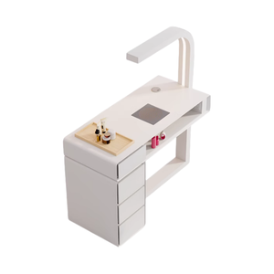 Ensemble de table de manucure de style français moderne de luxe, directement de l'usine, mobilier de salon de manucure contemporain, bureau en bois - Product Image 4