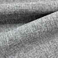 Tissu d'ameublement en lin 100% polyester, tissu d'ameublement en chenille tissé, anti-bouloches, imperméable, antistatique, uni/à pois