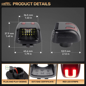 Lámparas de Matrícula LED 18 SMD Blancas y Rojas para Nissan Frontier 07-19, Titan 07-15, Xterra 07-15, Armada 08-15 - Product Image 3