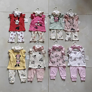 Dis * Ney Set di abbigliamento estivo 3 pezzi Casual in cotone con appendiabiti in cotone 100% 3 pezzi - Product Image 1