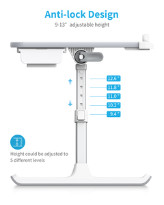 Table de lit pour ordinateur portable, bureau de lit réglable pour ordinateur portable, support d'ordinateur portable pliable <span class=keywords><strong>avec</strong></span> <span class=keywords><strong>tiroir</strong></span> de rangement pour manger - Product Image 4