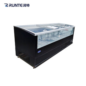 <span class=keywords><strong>Vitrina</strong></span> de supermercado comercial Pantalla abierta <span class=keywords><strong>Congelador</strong></span> de isla <span class=keywords><strong>horizontal</strong></span> de vidrio Refrigerador <span class=keywords><strong>Congelador</strong></span> profundo 24/7 Soporte técnico - Product Image 3