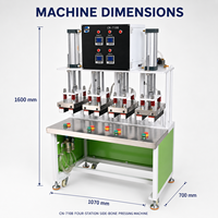 Presse à chaud pneumatique à quatre stations CNCO CN-710B pour le façonnage et le collage des coutures latérales de sous-vêtements