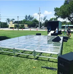 Factory outlet stages for event wedding party concert platform aluminum glass performance best sale outdoor non slip stage