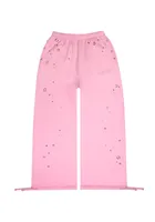 LYG Ensemble deux pièces avec fermeture éclair personnalisée Naillet en strass BABY Pink Heavyweight Studded Eyelet Cotton Oversized Streetwear Y2K Designer