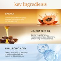 Crème éclaircissante biologique en gros Acide hyaluronique Extrait de papaye Améliore la peau terne Hydratante Éclaircissante Crème de soin du visage