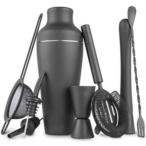customized Bartender Kit Cocktail Shaker Set Stainless Steel Cocktail Shaker Set In Color Box For Gift