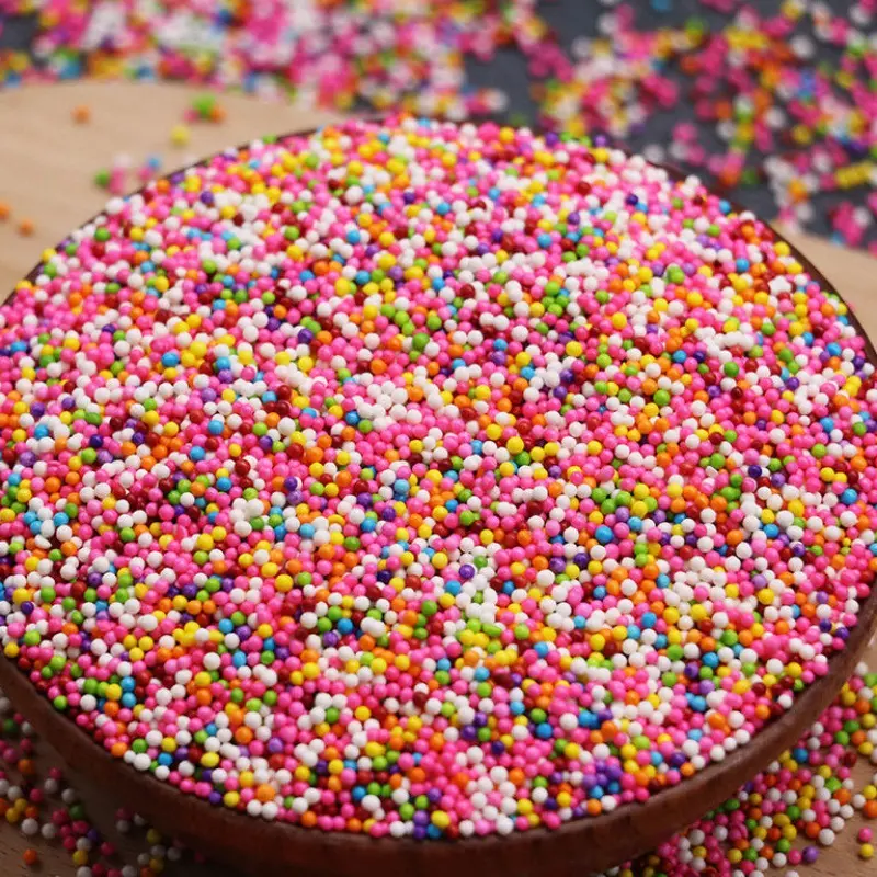 Candy Sprinkles Cake Decoration Colorful Mixed Shape Sugar Pearl Beads Sprinkles Purple Pink