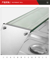 Salade Vitrine En Acier Inoxydable Table Top1800mm Réglable Thermostat Électrique 220V/50Hz Buffet Service Affichage