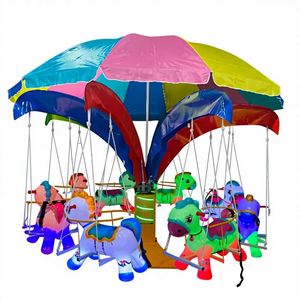 Manège à balançoires LED coloré et durable pour enfants, avec chaises volantes, machine d'arcade à retour sur investissement rapide pour parcs extérieurs - Product Image 1