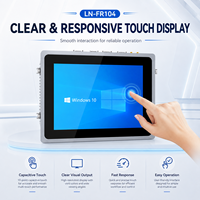 Computadora con Pantalla Táctil de 10.4 Pulgadas Sin Ventilador, Doble LAN, COM, USB para Terminal de Fábrica Inteligente, Compatible con Windows y Linux, PC Industrial