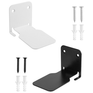 Étagère flottante dissimulée avec support mural en métal, design intégré noir et blanc - Product Image 4