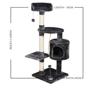 Üretici kedi mobilya ahşap kulesi karton evde beslenen hayvan kedi ağaç evi - Product Image 2