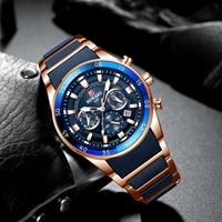 Penjualan terlaris jam tangan Chronograph bisnis RD81011M untuk pria jam tangan kuarsa silikon olahraga 30m tahan air casing Aloi Analog