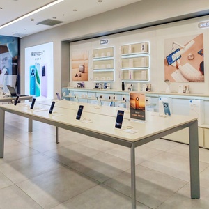 Conception intérieure personnalisée pour magasin de téléphonie mobile, comptoir de réparation de téléphones en bois, vitrine murale pour téléphones portables - Product Image 6