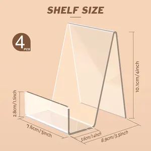 Trong suốt <span class=keywords><strong>Acrylic</strong></span> cuốn sách đứng chủ hiển thị giá vẽ cho tấm bưu thiếp - Product Image 5