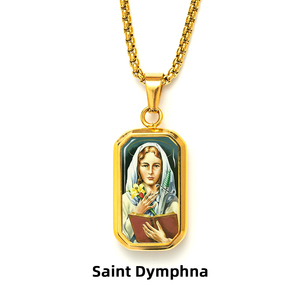 Liontin Penyembuhan Inspirasi Saint Dymphna GIVELUCK, Perlengkapan Toko Suvenir Perjalanan - Product Image 2
